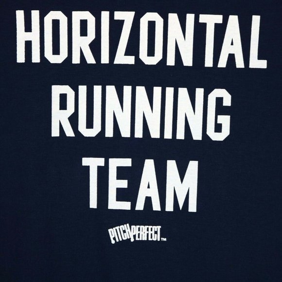 Pitch Perfect Horizontal Running Team T-Shirt Shirt Blue L Large - Picture 5 of 9
